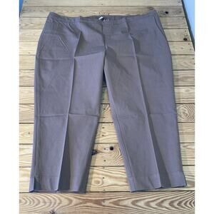 NEW Isaac Mizrahi Live 24/7 Stretch Crop Length Pants Size 32 Women’s Mocha